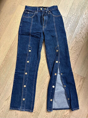 SLVRLAKE x ELLERY Blue Snap-Button Split Leg Jeans – Size 26